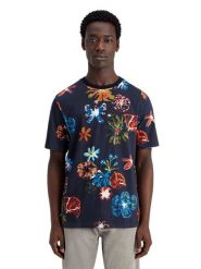 Scotch & Soda Koszulka w kolorze granatowym ze wzorem rozmiar: XXL. Niebieskie bezrękawniki Scotch & Soda, xxl, bez wzorów, z bawełny, bez kołnierzyka, bez ramiączek. Za 110.55 zł.