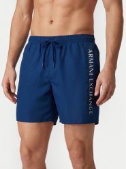 Armani Exchange Szorty kąpielowe XM000832 AF22573 UB131 Niebieski Regular Fit. Niebieskie kąpielówki Armani Exchange, m, bez wzorów, z syntetyku. Za 319.99 zł.