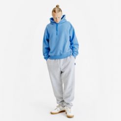 Bluza z kapturem męska Elementals. Niebieskie bluzy z kapturem Decathlon, m, bez wzorów, z bawełny, z kapturem. Za 199.99 zł.