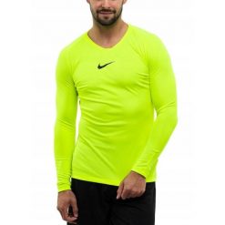 Koszulka Termoaktywna Mężczyzna Nike Długi Rękaw Longsleeve Dry Park roz. M. Zielone bielizna termoaktywna Nike, l, bez wzorów, z materiału, bez ramiączek, na fitness i siłownię. Za 85.00 zł.
