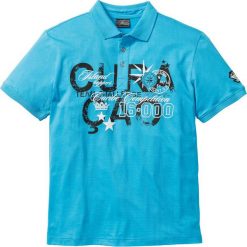 Shirt polo Regular Fit bonprix turkusowy. Koszulki polo bonprix, z nadrukiem, polo. Za 24.99 zł.
