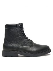 Tommy Hilfiger Kozaki FM0FM05192 Czarny. Czarne kozaki Tommy Hilfiger, bez wzorów, ze skóry, bez obcasa, bez zapięcia. Za 710.15 zł.