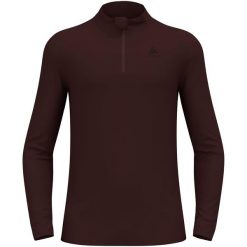 Bluza termoaktywna męska Odlo Merino 260 BL Top Turtle Neck LS Half Zip. Czerwone bielizna termoaktywna ODLO, l, bez wzorów, bez ramiączek, do biegania. Za 403.99 zł.