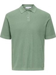 ONLY & SONS Koszulka polo "Tony" w kolorze zielonym rozmiar: XL. Zielone koszulki polo sportowe Only & Sons, xl, bez wzorów, z bawełny, bez kołnierzyka, bez ramiączek. Za 79.03 zł.