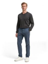 Tom Tailor Spodnie chino w kolorze niebieskim rozmiar: W32/L32. Niebieskie eleganckie spodnie Tom Tailor, na co dzień, l, ze skóry. Za 118.28 zł.