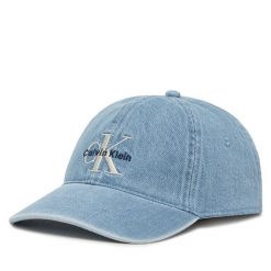 Czapka z daszkiem Calvin Klein Jeans. Niebieskie czapki z daszkiem Calvin Klein Jeans, bez wzorów, z jeansu. Za 179.99 zł.