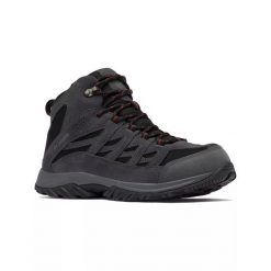Wodoodporne buty turystyczne męskie Columbia Crestwood Mid Waterproof. Czarne buty turystyczne Columbia, bez wzorów, bez zapięcia. Za 439.00 zł.