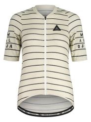 Maloja Koszulka kolarska "BishornM." w kolorze kremowo-czarnym rozmiar: S. Brązowe t-shirty sportowe Maloja, bez wzorów, z materiału, bez ramiączek, rowerowe. Za 145.26 zł.