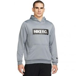 Męska Bluza Z Kapturem DF FC Libero. Szare bluzy Nike, l, bez wzorów, z kapturem. Za 223.99 zł.