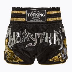 Spodenki treningowe Top King Kickboxing 070. Czarne krótkie spodenki sportowe TOP KING, m, bez wzorów, z materiału. Za 239.99 zł.