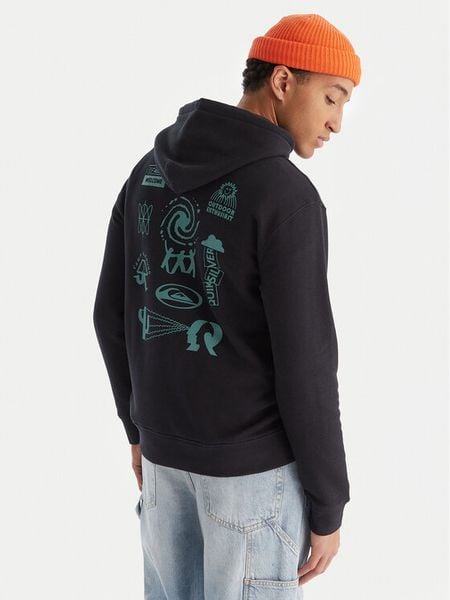 Quiksilver Bluza EQYFT05126 Czarny Comfort Fit. Czarne bluzy Quiksilver, m, bez wzorów, z bawełny, bez kaptura. Za 259.99 zł.