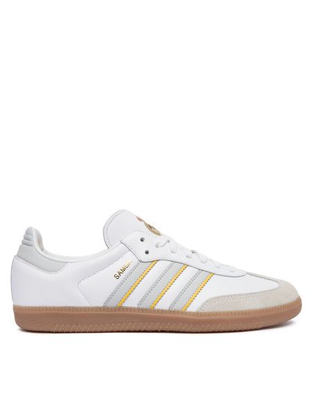 Adidas Sneakersy Samba Real Madrid JQ4038 Biały. Białe buty sportowe casual Adidas, bez wzorów, ze skóry, bez zapięcia. Za 399.99 zł.