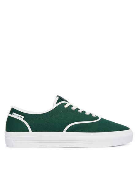 Tommy Hilfiger Tenisówki Th Vulc Cup Long Lace Canvas FM0FM05874 Zielony. Zielone trampki Tommy Hilfiger, m, bez wzorów, bez zapięcia. Za 369.99 zł.