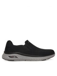 Skechers Sneakersy Arch Fit Crosser Slip-On Sports 205345/BLK Czarny. Czarne buty sportowe casual Skechers, bez wzorów, z materiału, bez zapięcia. Za 339.99 zł.