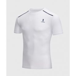 Koszulka sportowa męska Performance. Białe t-shirty sportowe NORDICDOTS, bez wzorów, z elastanu, bez ramiączek. Za 185.00 zł.