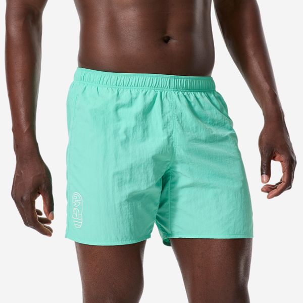 Szorty pływackie męskie Decathlon Basic. Zielone odzież kąpielowa Decathlon, m, bez wzorów, z materiału, sportowe. Za 39.98 zł.