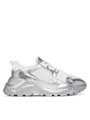 Versace Jeans Couture Sneakersy 78YA3SC4 Srebrny. Szare buty sportowe casual Versace Jeans Couture, bez wzorów, z jeansu, bez zapięcia. Za 619.99 zł.