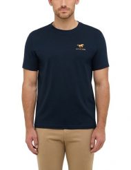 Męski T-Shirt Mustang Style Austin Dark Sapphire 1016866 4136. Niebieskie t-shirty Mustang, m, bez wzorów, bez kołnierzyka, bez ramiączek. Za 79.99 zł.
