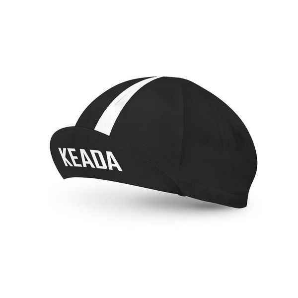 Podstawowa czapka kolarska – czarna. Czarne czapki z daszkiem KEADA SPORTS, bez wzorów. Za 129.00 zł.