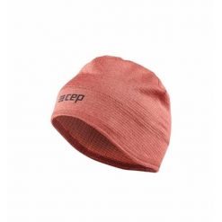 Czapka zimowa unisex odblaskowa termoaktywna z otworem na kucyk do biegania CEP. Brązowe bielizna termoaktywna CEP, bez wzorów, z elastanu. Za 79.00 zł.