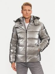 Guess Kurtka zimowa M4BL46 WGJT0 Srebrny Regular Fit. Szare kurtki Guess, na zimę, m, z aplikacjami, z syntetyku, bez kaptura. Za 529.99 zł.