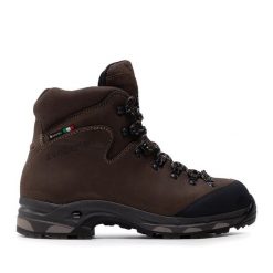 Trekkingi Zamberlan. Brązowe botki sznurowane Zamberlan, bez wzorów, z gore-texu, bez obcasa, bez zapięcia. Za 1,479.00 zł.
