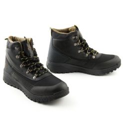 Buty trekkingowe męskie Fila Hikebooster Mid. Czarne buty trekkingowe Fila, bez wzorów, z materiału, bez zapięcia. W wyprzedaży za 244.00 zł.