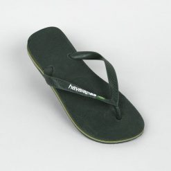 Japonki męskie Havaianas Logo. Białe japonki Havaianas, bez wzorów, z kauczuku. W wyprzedaży za 79.99 zł.
