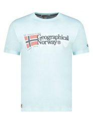 Geographical Norway Koszulka "Jaramont" w kolorze błękitnym rozmiar: S. Niebieskie bezrękawniki Geographical Norway, s, bez wzorów, z bawełny, bez kołnierzyka, bez ramiączek. Za 66.16 zł.