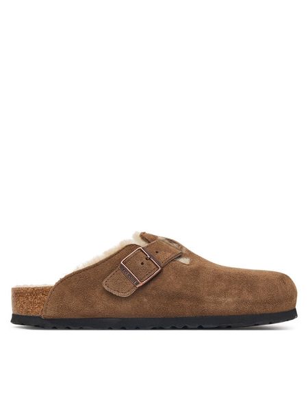 Birkenstock Klapki Boston Shearling 1032440 Brązowy. Brązowe klapki Birkenstock, ze skóry. Za 854.99 zł.