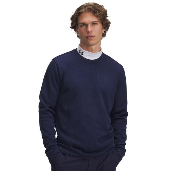 Polarowy sweter Under Armour. Niebieskie golfy Under Armour, m, bez wzorów, z polaru, bez ramiączek. Za 330.50 zł.