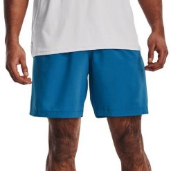 Męskie Spodenki Sportowenunder Armour 899 Woven Graphic Shorts. Niebieskie szorty Under Armour, m, bez wzorów, sportowe. Za 135.23 zł.