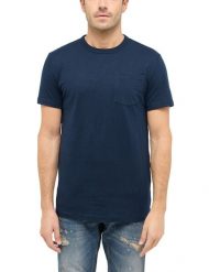 Męski T-Shirt Mustang Style Amado Dark Sapphire 1016276 4136. Niebieskie t-shirty Mustang, m, bez wzorów, bez kołnierzyka, bez ramiączek. Za 69.99 zł.