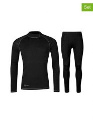 Halti 2-częściowy zestaw termiczny "Neva" w kolorze czarnym rozmiar: XL. Czarne bielizna termoaktywna Halti, xl, bez wzorów, z wełny, bez ramiączek. Za 301.64 zł.