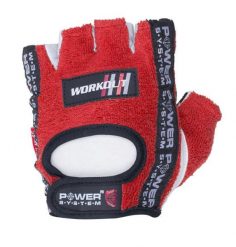 Rękawiczki na siłownię POWER SYSTEM Workout. Czarne rękawiczki POWER SYSTEM, bez wzorów, z materiału. Za 29.90 zł.