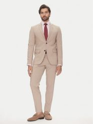 Lindbergh Garnitur 30-61040 Beżowy Slim Fit. Brązowe garnitury Lindbergh, m, bez wzorów, z syntetyku. Za 859.99 zł.
