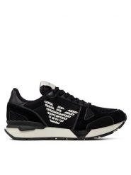 Emporio Armani Sneakersy X4X289 XM499 Q428 Czarny. Czarne buty sportowe casual Emporio Armani, bez wzorów, z materiału, bez zapięcia. Za 839.99 zł.