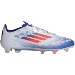 Buty piłkarskie adidas F50 Elite Fg IF8818 białe. Białe odzież kompresyjna m, bez wzorów, z materiału, do piłki nożnej. Za 1,179.27 zł.