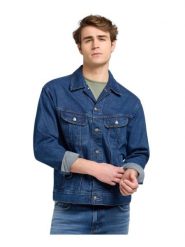 MESKA KURTKA JEANSOWA LEE RELAXED RIDER JACKET REACH 112371312. Kurtki Lee, s, bez wzorów, z jeansu, bez kaptura. Za 319.99 zł.