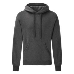 Męska Bluza Z Kapturem Classic Heather Full Zip. Szare bluzy z kapturem Fruit of the Loom, m, bez wzorów, z kapturem. Za 166.99 zł.