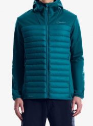 Kurtka hybrydowa męska Berghaus Vaskye Hooded Hybrid Jacket. Niebieskie kurtki Berghaus, m, bez wzorów, z materiału, bez kaptura. Za 637.99 zł.