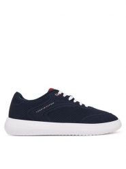 Tommy Hilfiger Sneakersy Th Modern Lightcup Knit FM0FM05886 Granatowy. Niebieskie buty sportowe casual Tommy Hilfiger, bez wzorów, z materiału, bez zapięcia. Za 449.99 zł.