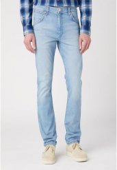 MĘSKIE SPODNIE WRANGLER 11MWZ HORIZON W1MZ68359. Niebieskie spodnie materiałowe Wrangler, do pracy, l, bez wzorów, z bawełny, biznesowe. Za 229.99 zł.