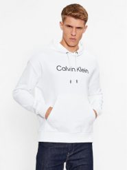 Calvin Klein Bluza Hero K10K111345 Biały Regular Fit. Białe bluzy CALVIN KLEIN, m, bez wzorów, z bawełny, bez kaptura. Za 319.99 zł.