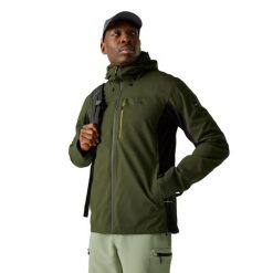 Kurtka Wodoodporna Męska Birchdale II. Czarne kurtki Regatta, m, bez wzorów, z materiału, z kapturem. Za 327.99 zł.