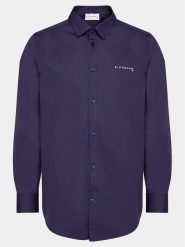 Richmond X Koszula Liddo UMP24230CA Granatowy Slim Fit. Niebieskie koszule RICHMOND X, m, bez wzorów, z bawełny, bez kołnierzyka, bez ramiączek. Za 269.99 zł.