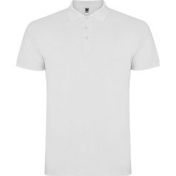 Męska Koszulka Polo Star. Białe koszulki polo sportowe ROLY, m, bez wzorów, bez kołnierzyka, bez ramiączek. Za 57.99 zł.