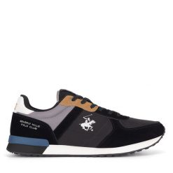 Sneakersy Beverly Hills Polo Club. Czarne buty sportowe casual Beverly Hills Polo Club, bez wzorów, bez zapięcia. Za 199.99 zł.