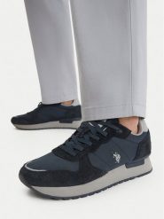 U.S. Polo Assn. Sneakersy EO-HAMEX001M/GTS1 Granatowy. Niebieskie buty sportowe casual U.S. Polo Assn., bez wzorów, z materiału, bez zapięcia. Za 359.99 zł.