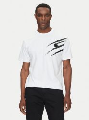 Plein Sport T-Shirt SAEC MTK8019 STE001N Biały Regular Fit. Białe t-shirty sportowe Plein Sport, bez wzorów, z bawełny, bez ramiączek. Za 379.99 zł.